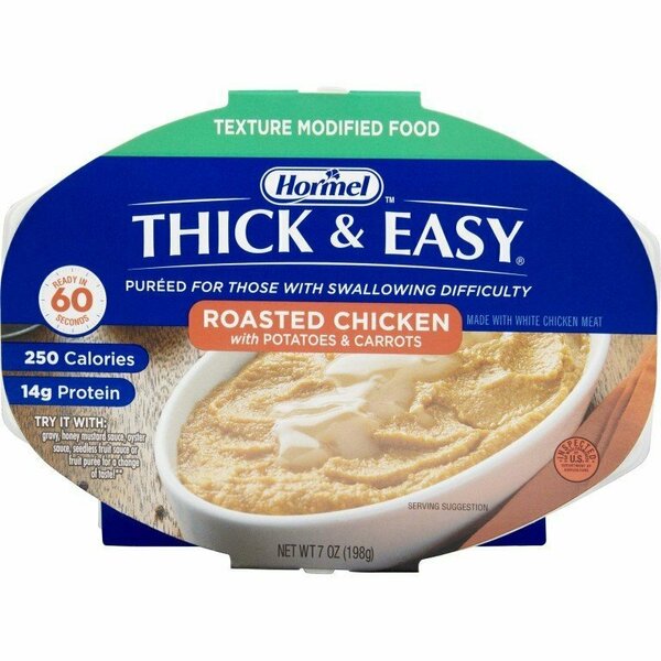 Thick & Easy Purees Thick & Easy Roasted Chicken with Potatoes and Carrots Puree Thickened Food, 7oz Tray, 7PK 60748